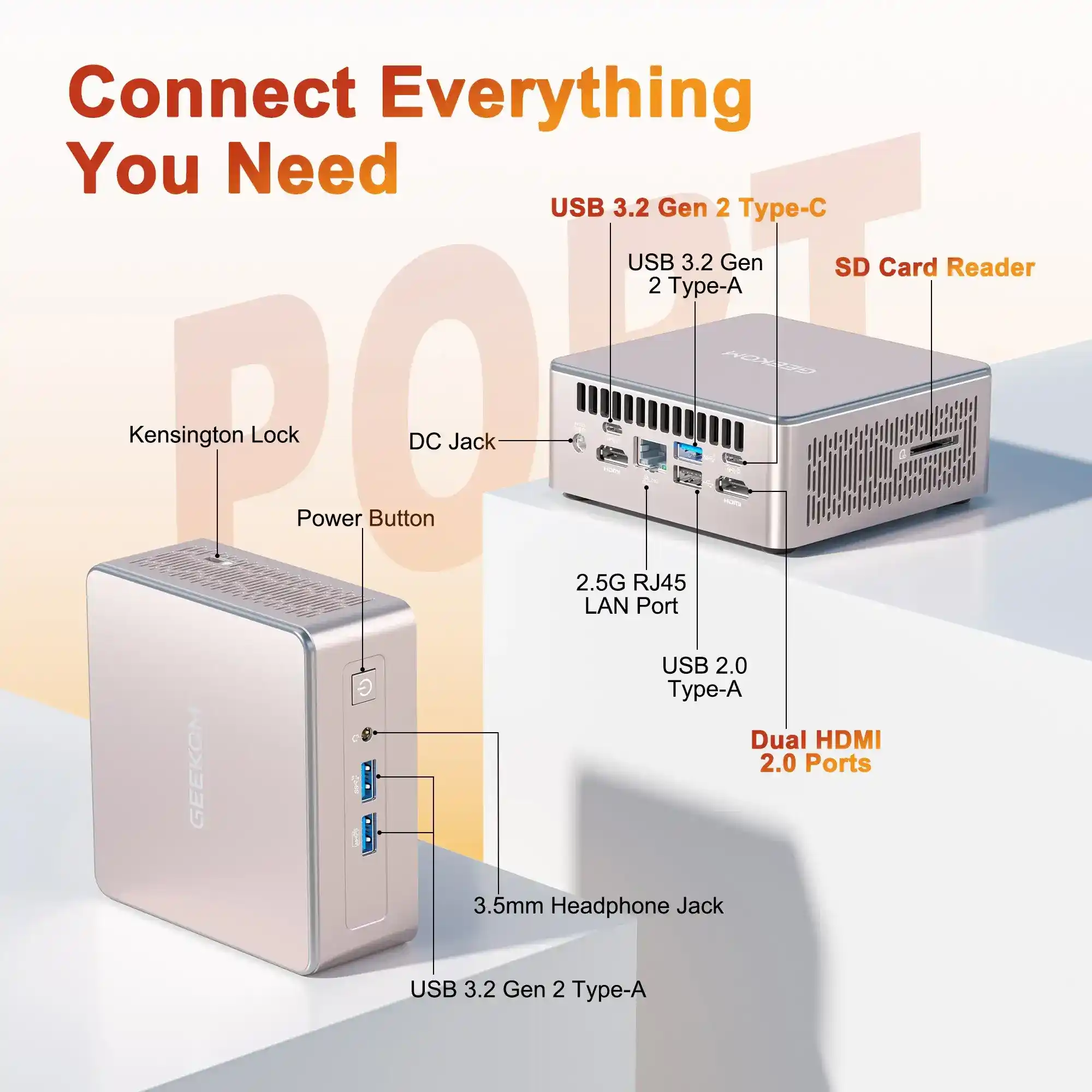 GEEKOM A5 Mini PC Mini PC R5-7430U 800×800