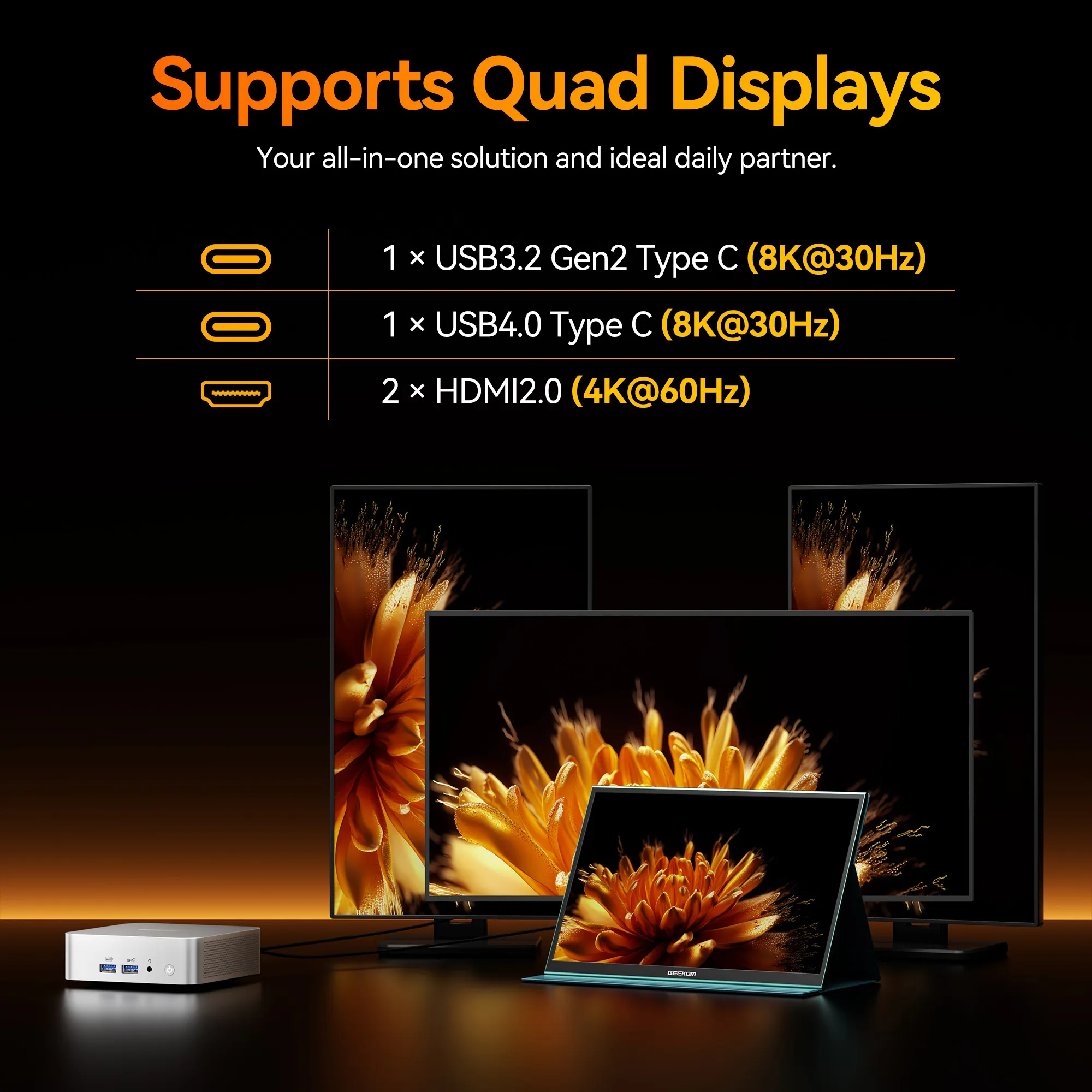 GEEKOM A8 Max Mini PC R7-8745HS 800×800