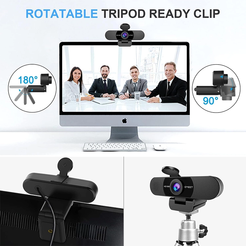 GEEKOM x EMEET 1080P Full HD Webcam with Dual Mics 800×800