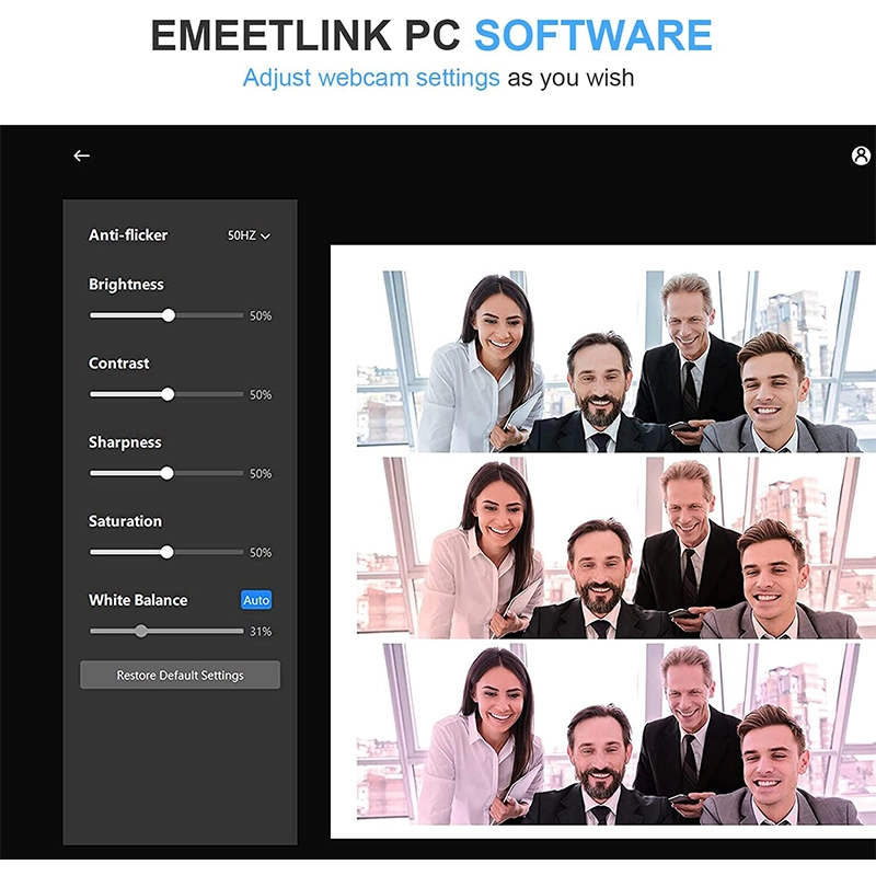 GEEKOM x EMEET 1080P Full HD Webcam with Dual Mics 800×800