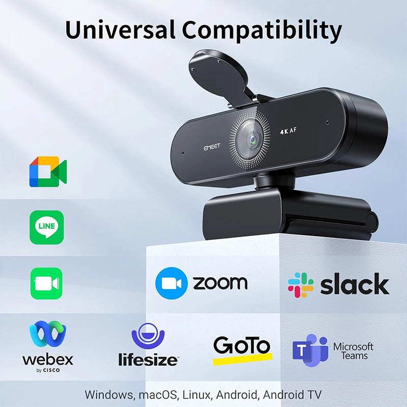 GEEKOM x EMEET NOVA 4K Ultra HD Webcam with PDAF Autofocus 800×800