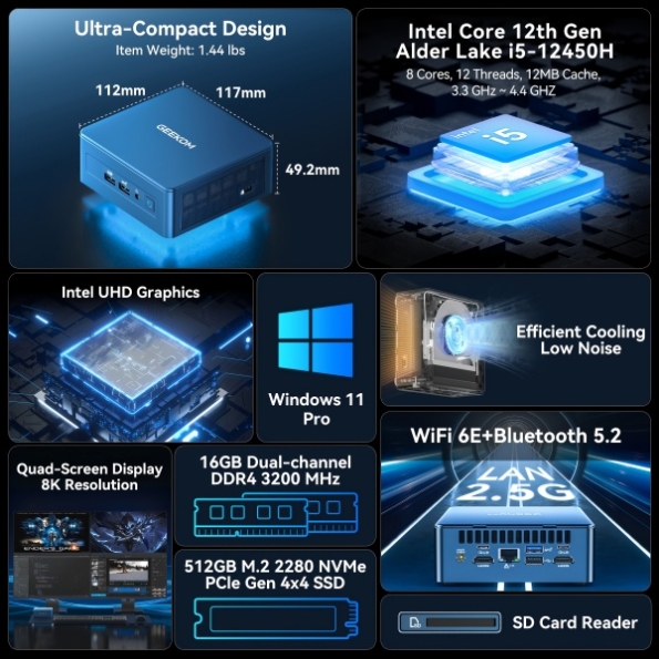 geekom mini it12 mini pc for emulation