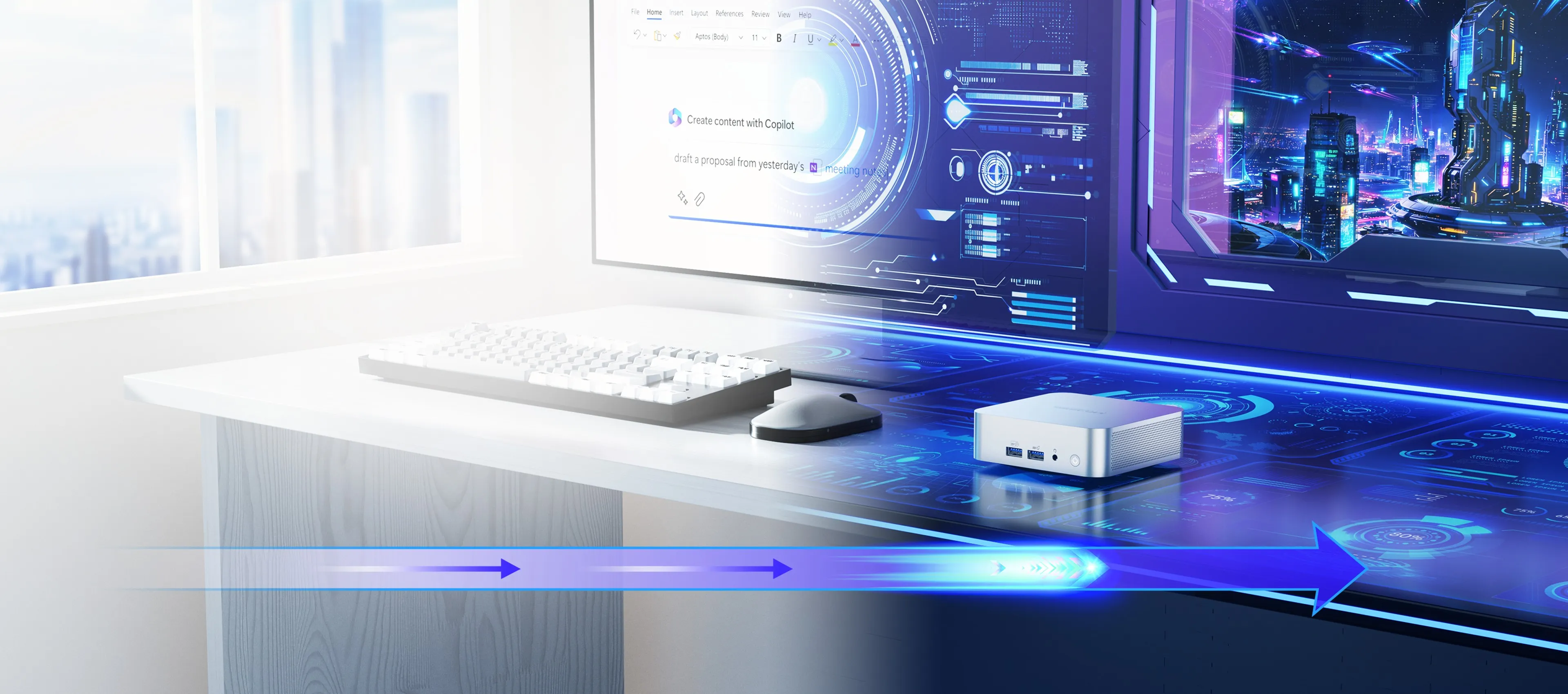 GEEKOM longtermism landing page banner for PC