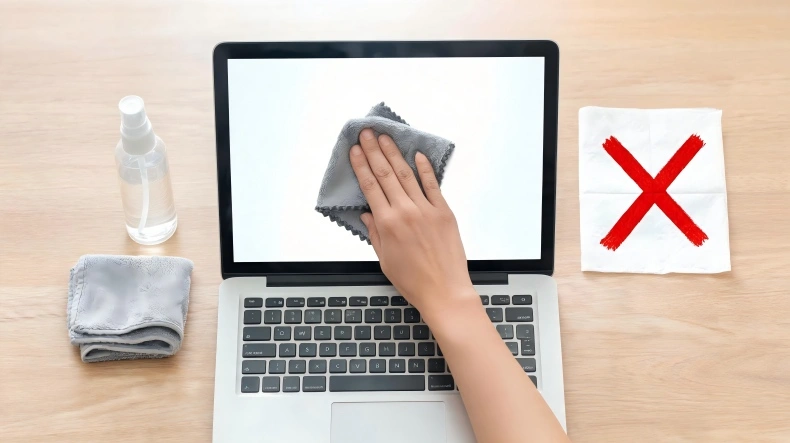 how to clean a laptop screen