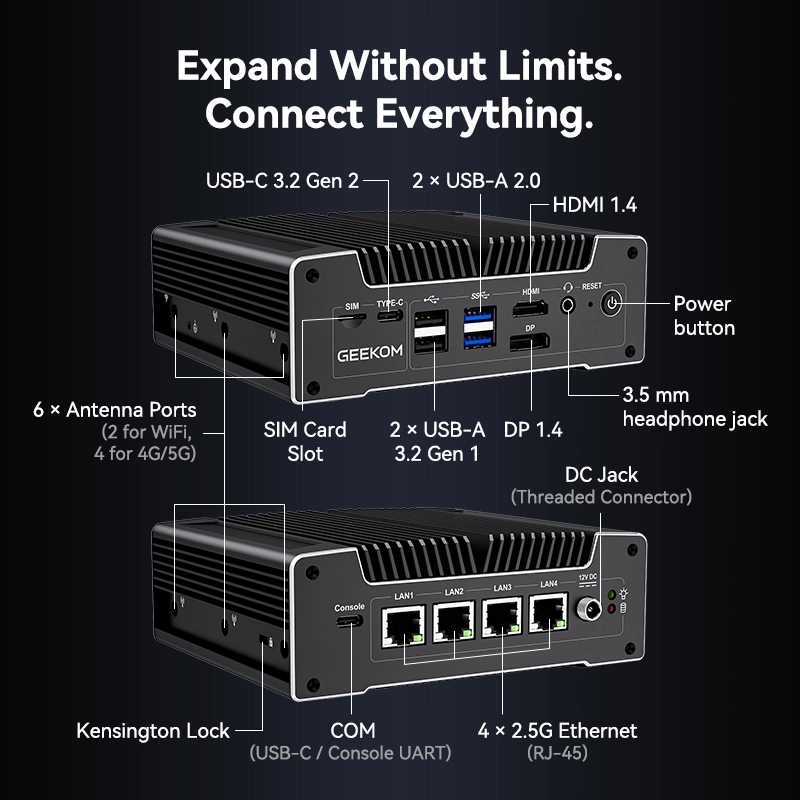 GEEKOM iX12 Fanless Mini PC N95 800×800