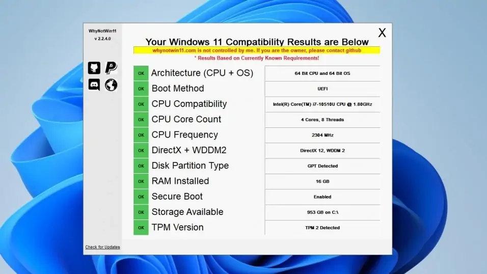 why not windows 11